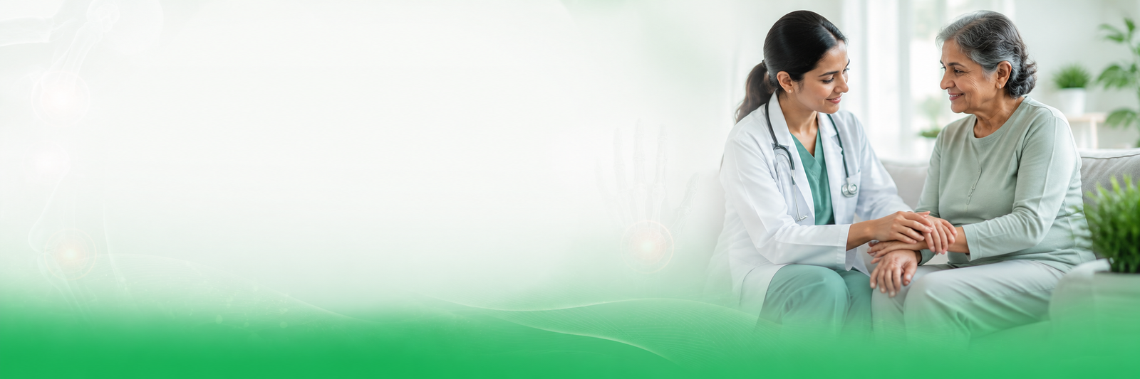 Rheumatology doctor consulting patient for joint pain and autoimmune disease care at Nulife Hospitals Delhi